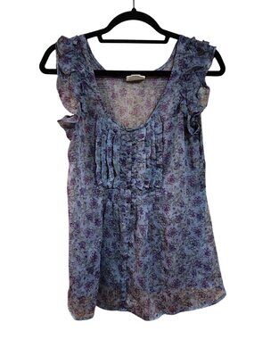 Converse Sheer Floral tank Top Blouse Womens Size Small